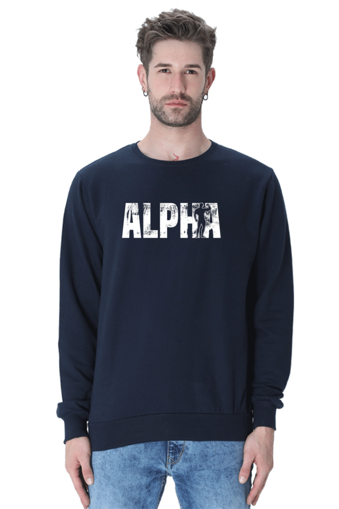 Oversized Unisex Sweatshirt - Alpha - White