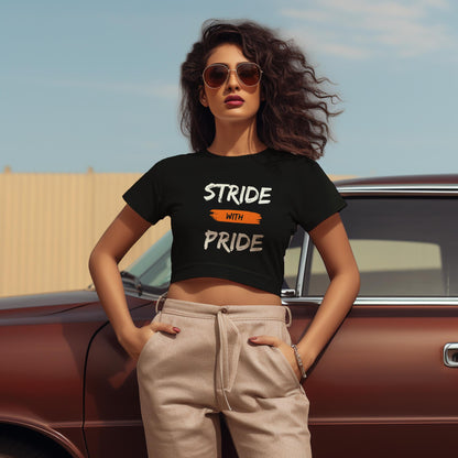 Stride with pride - Crop Top - White