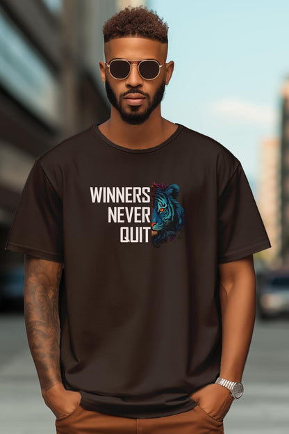 Oversized Winners never quit T-shirt