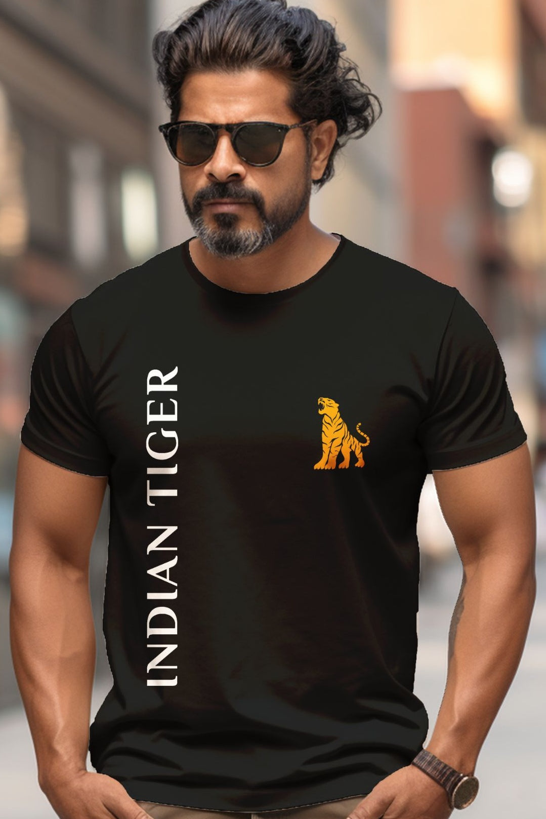 Indian Tiger with Tiger T-Shirt