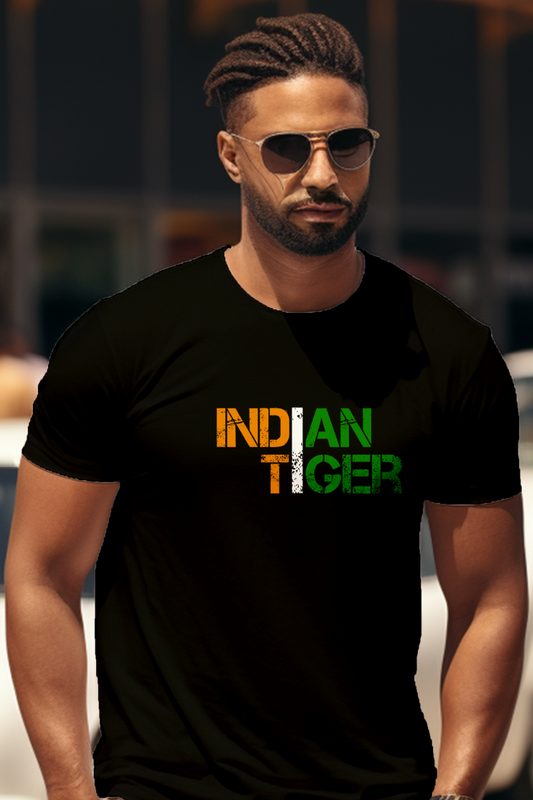 Unisex T-Shirt Classic- Indian Tiger Tricolor T-shirt