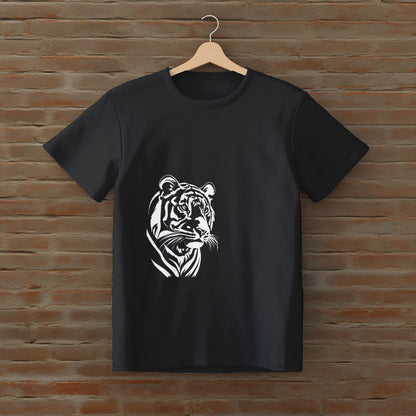 Unisex T-Shirt Classic- Majestic Tiger Portrait T-shirt (White)