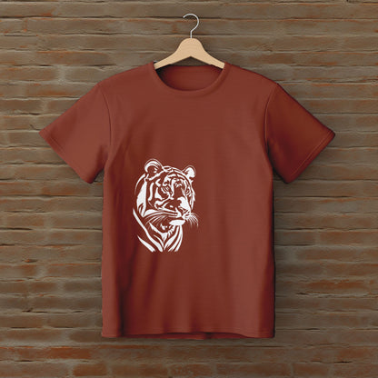 Unisex T-Shirt Classic- Majestic Tiger Portrait T-shirt (White)