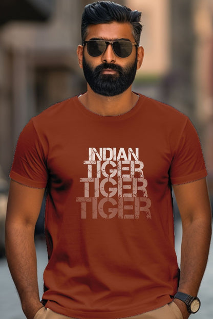 Unisex T-Shirt Classic- Indian Tiger Signature T-shirt (White)