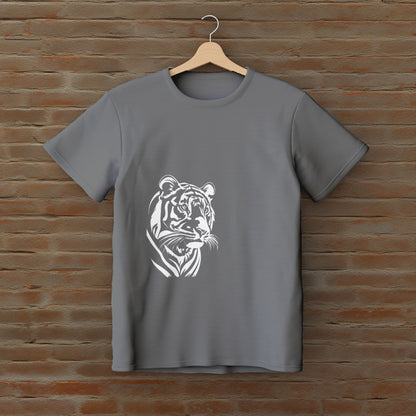 Unisex T-Shirt Classic- Majestic Tiger Portrait T-shirt (White)