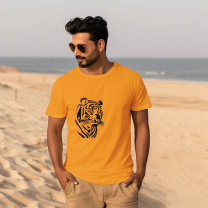 Unisex T-Shirt Classic- Majestic Tiger Portrait T-shirt (Black)