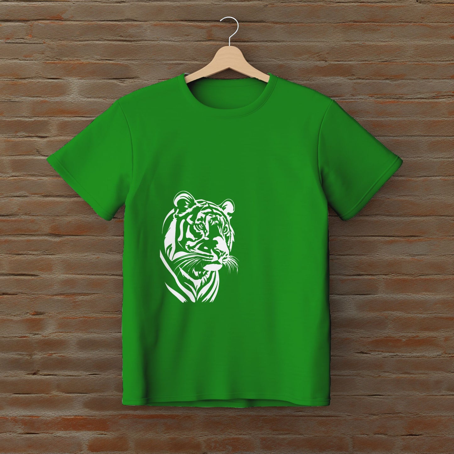 Unisex T-Shirt Classic- Majestic Tiger Portrait T-shirt (White)