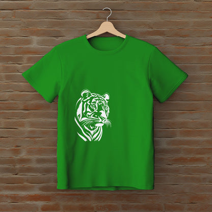 Unisex T-Shirt Classic- Majestic Tiger Portrait T-shirt (White)