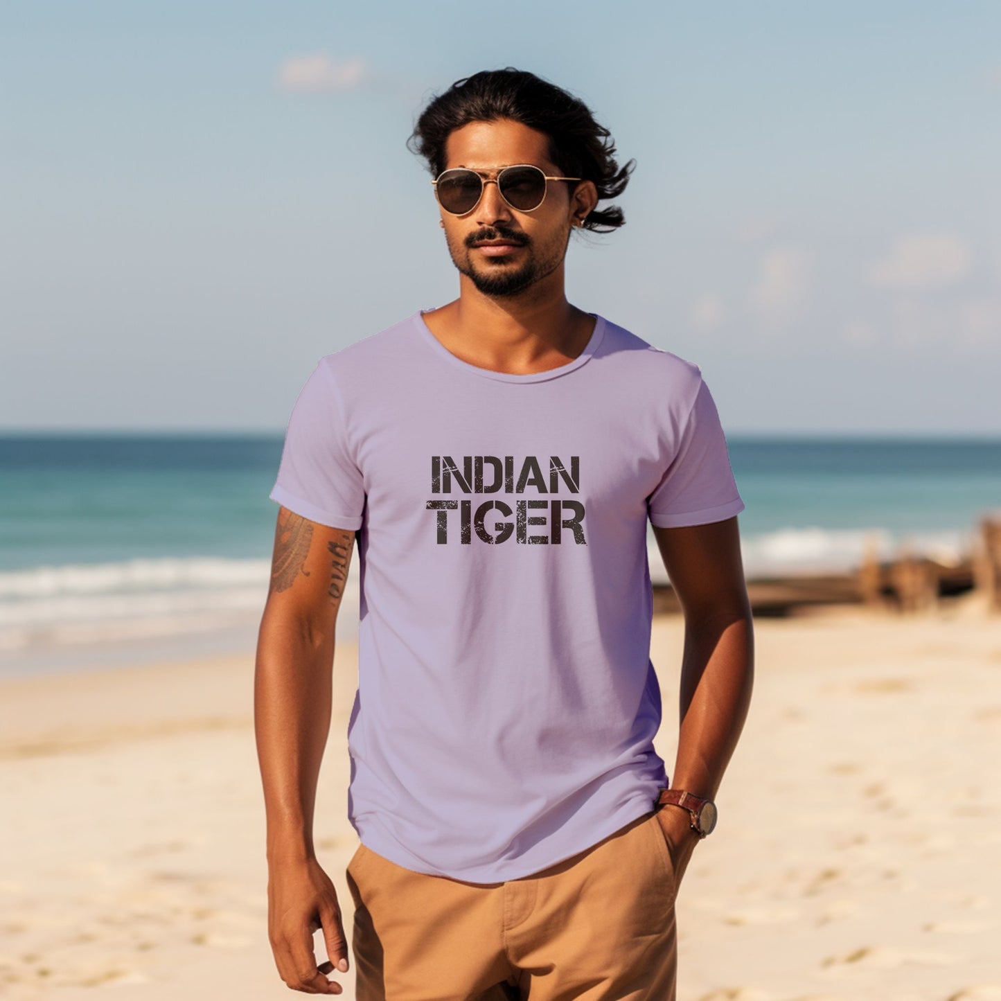 Unisex T-Shirt Classic- Indian Tiger Brand T-shirt - Black