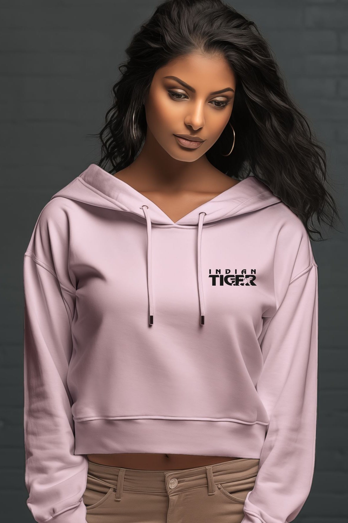 Indian Tiger Signature - Crop Hoodies