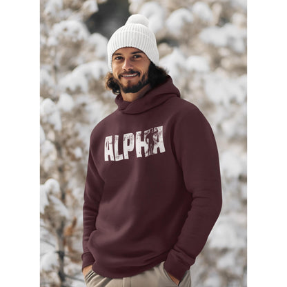 Unisex Hooded Sweatshirt - Alpha (white)