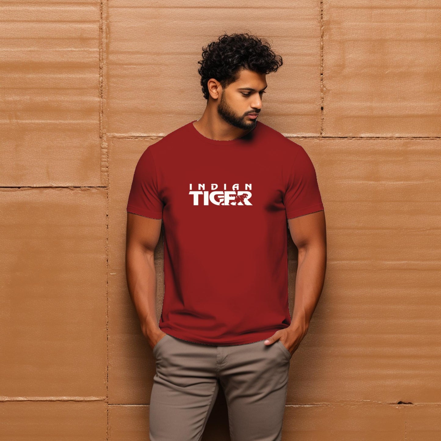 UNISEX T-SHIRT CLASSIC - INDIAN TIGER SIGNATURE T-SHIRT (WHITE)