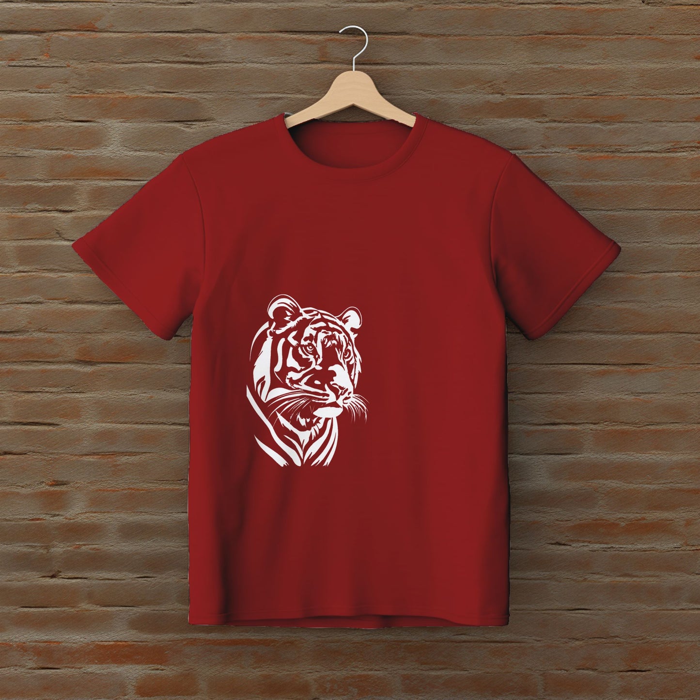 Unisex T-Shirt Classic- Majestic Tiger Portrait T-shirt (White)