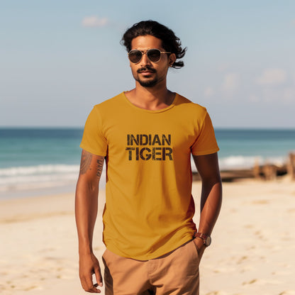 Unisex T-Shirt Classic- Indian Tiger Brand T-shirt - Black