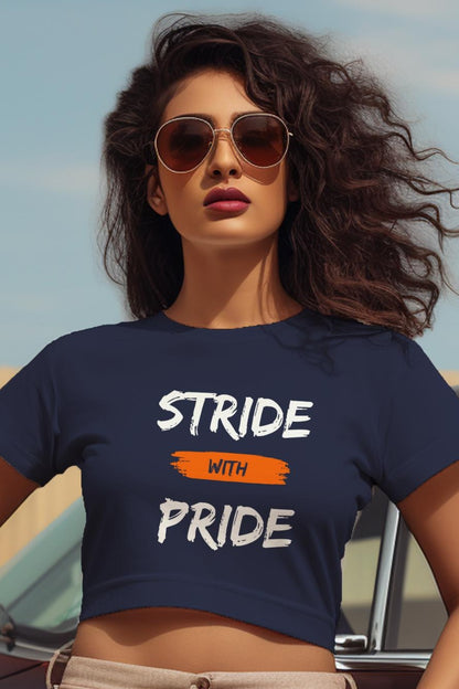 Stride with pride - Crop Top - White