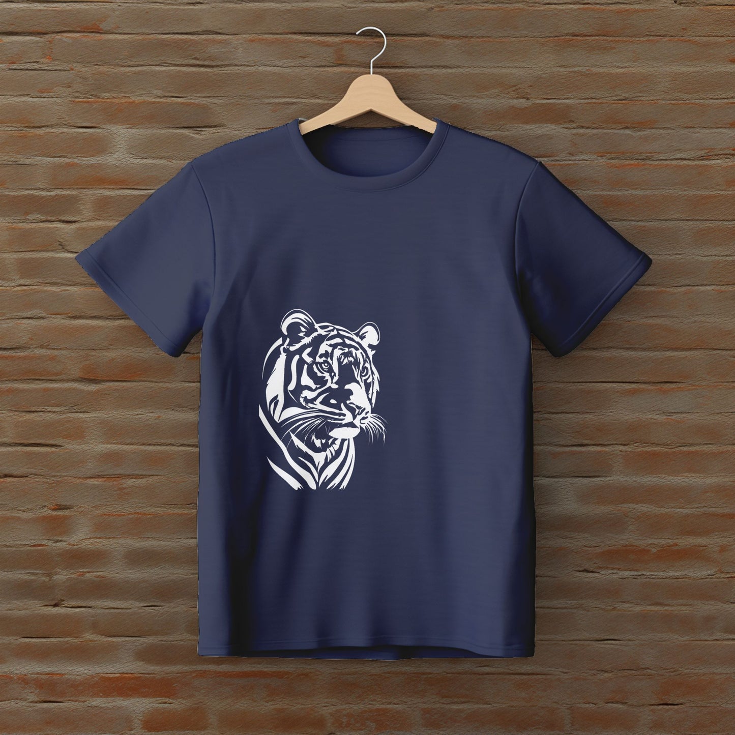 Unisex T-Shirt Classic- Majestic Tiger Portrait T-shirt (White)