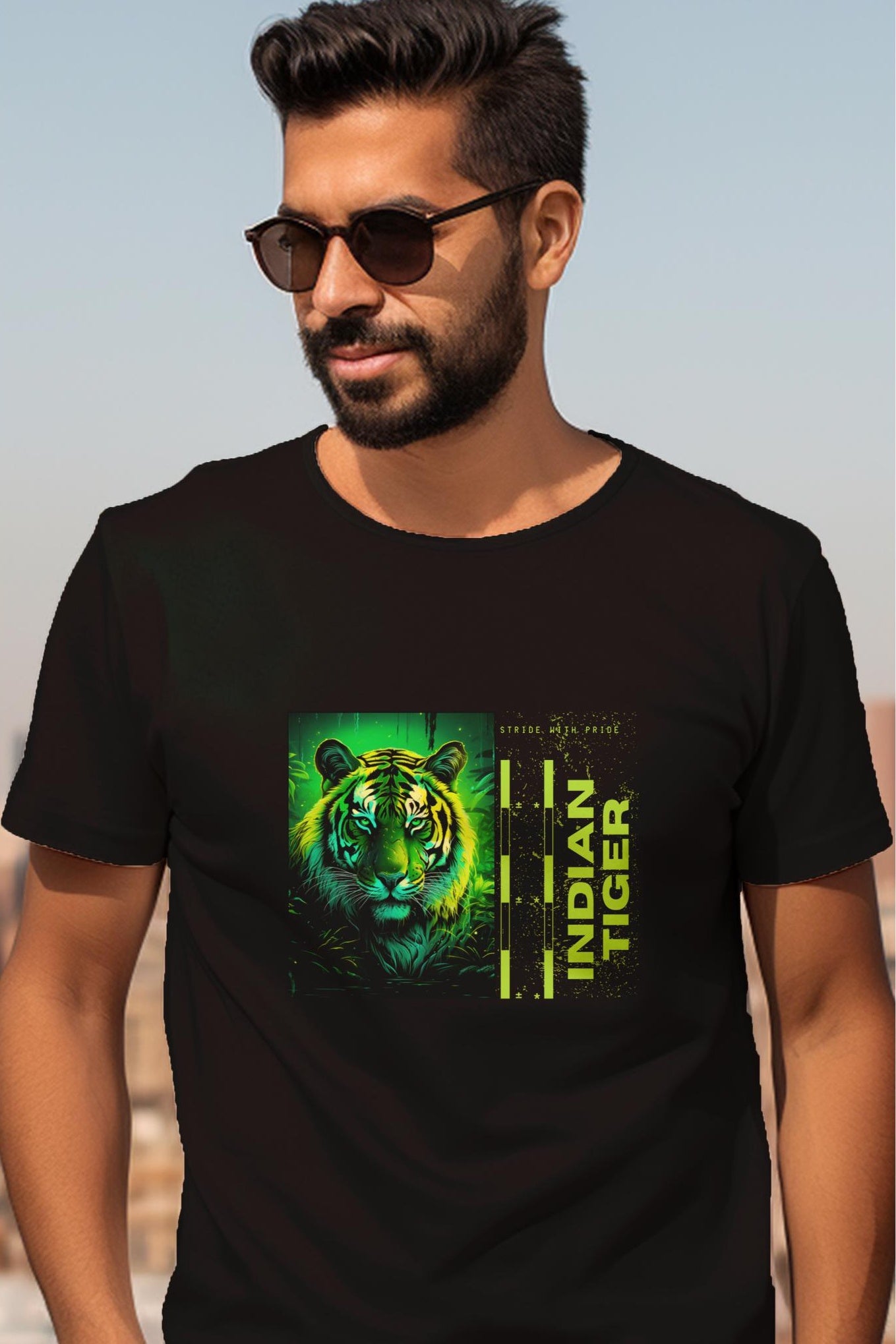 Neon Green Tiger T-shirt