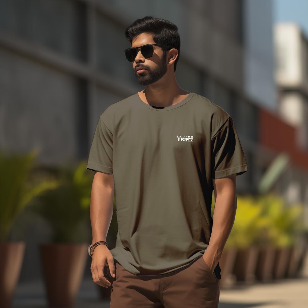 Oversized Indian tiger signature T-shirt