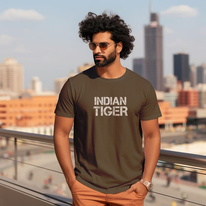 Unisex T-Shirt Classic- Indian Tiger Brand T-shirt - White