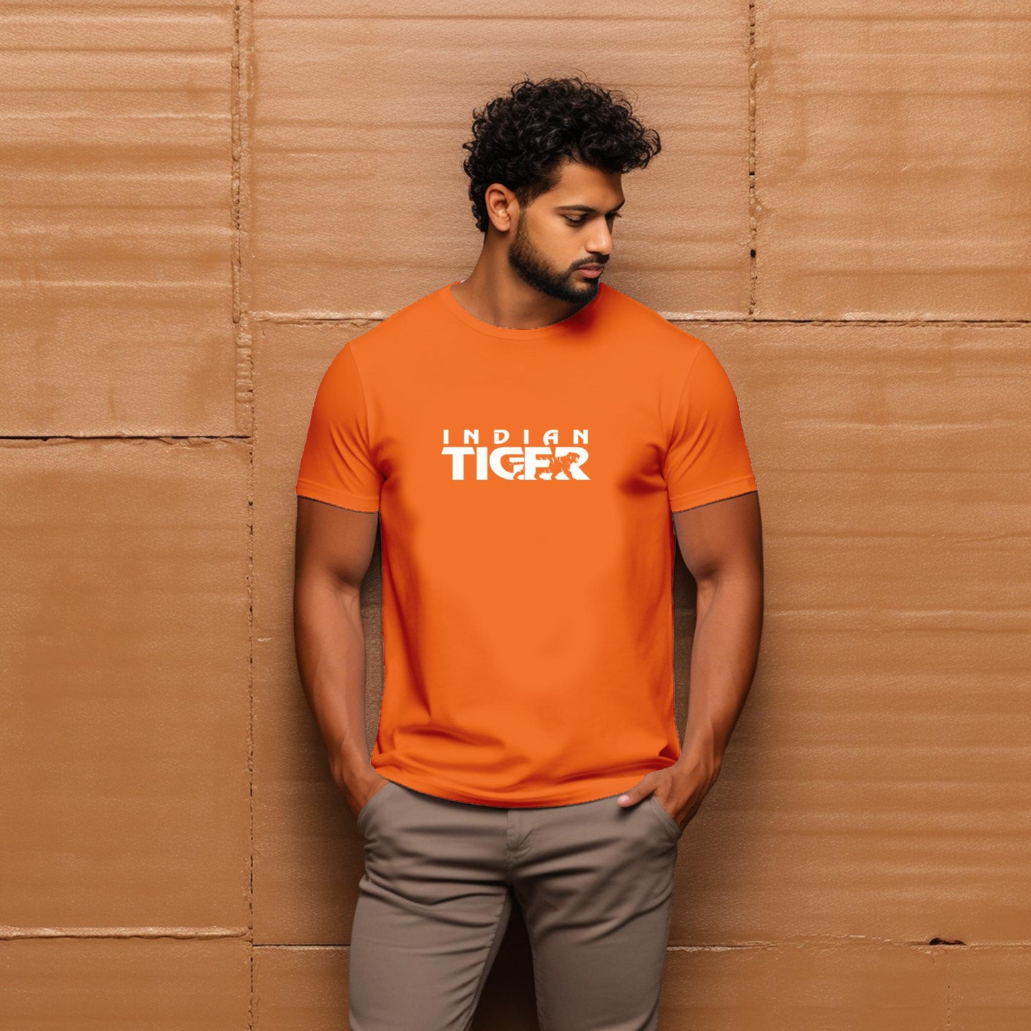 UNISEX T-SHIRT CLASSIC - INDIAN TIGER SIGNATURE T-SHIRT (WHITE)