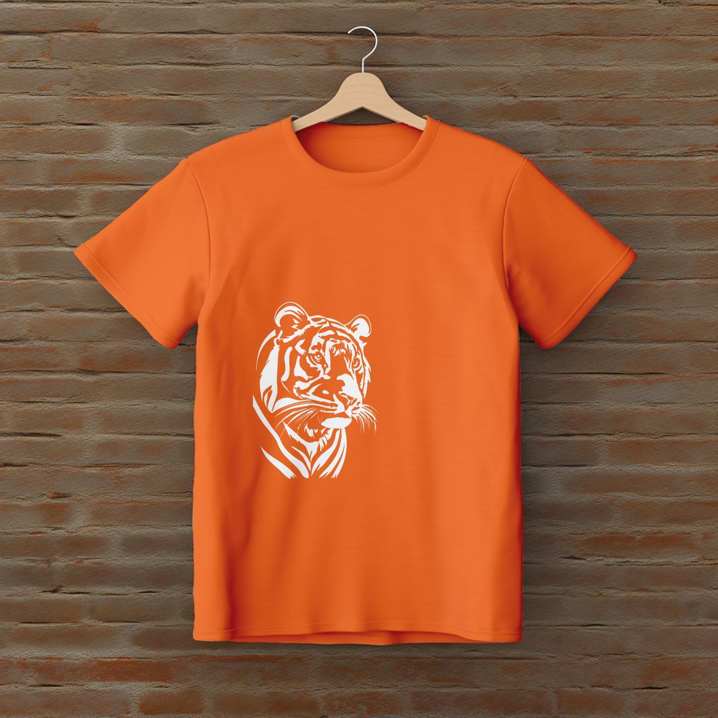 Unisex T-Shirt Classic- Majestic Tiger Portrait T-shirt (White)