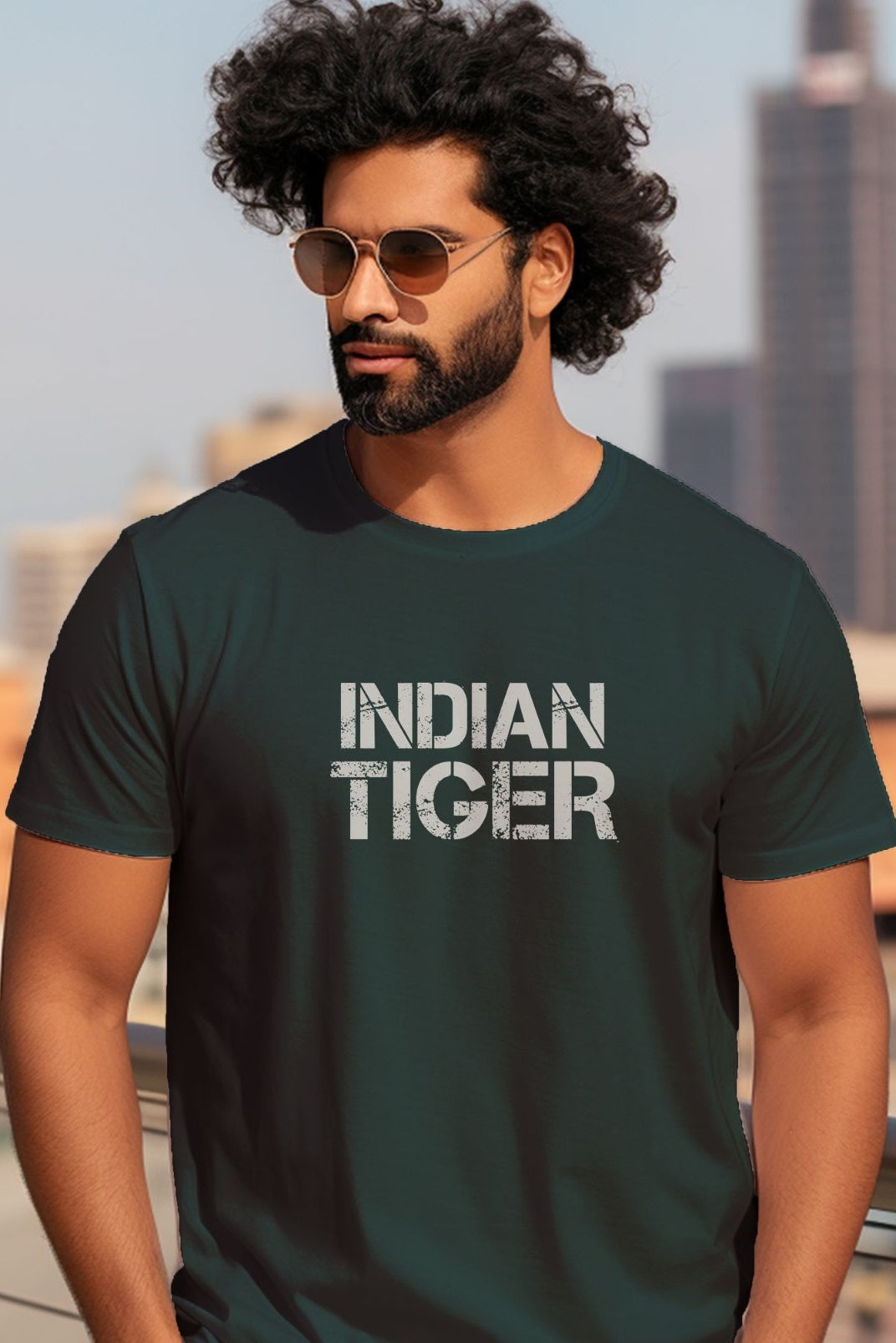 Unisex T-Shirt Classic- Indian Tiger Brand T-shirt - White