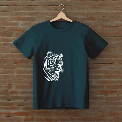 Unisex T-Shirt Classic- Majestic Tiger Portrait T-shirt (White)