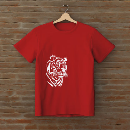 Unisex T-Shirt Classic- Majestic Tiger Portrait T-shirt (White)