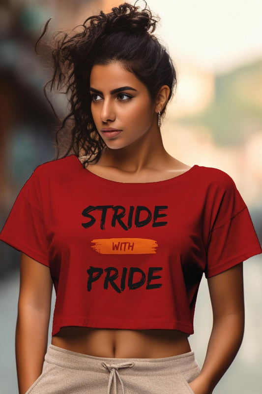 Stride with Pride - Crop Top - Black