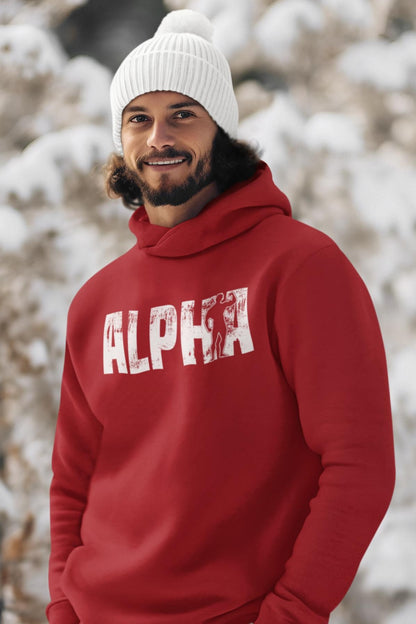 Unisex Hooded Sweatshirt - Alpha (white)