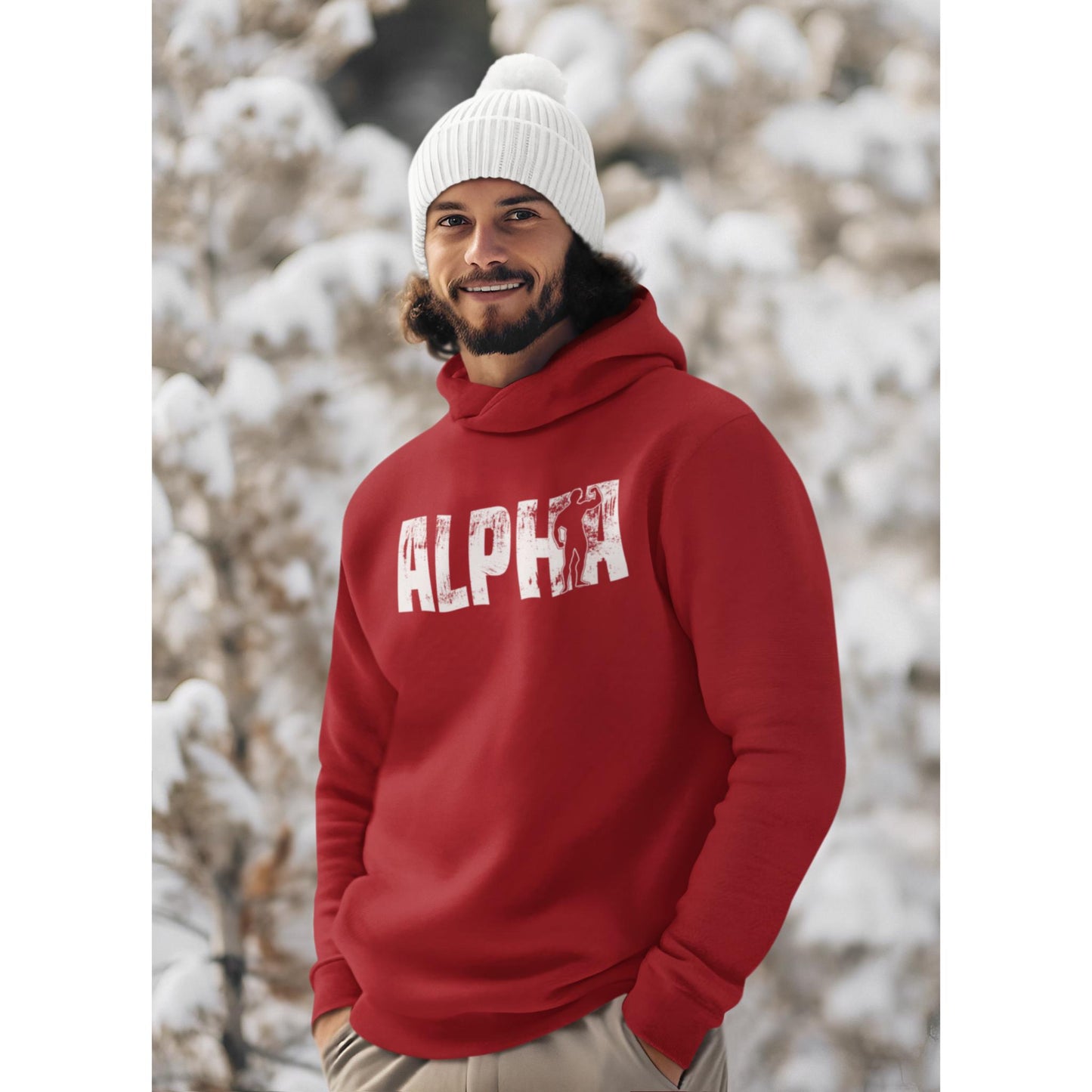 Unisex Hooded Sweatshirt - Alpha (white)