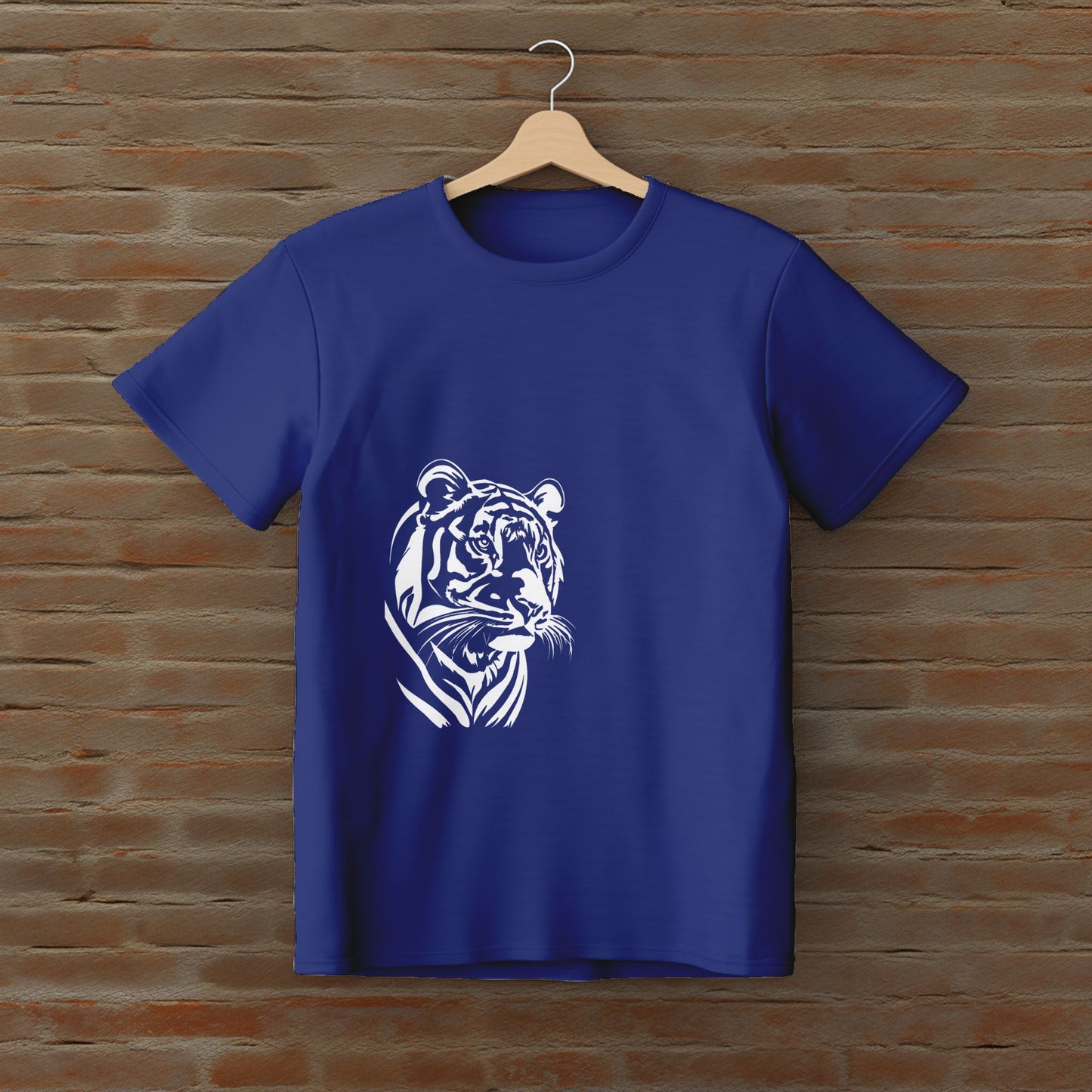 Unisex T-Shirt Classic- Majestic Tiger Portrait T-shirt (White)