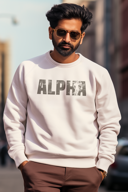 Oversized Alpha Hooded sweatshirt - Black