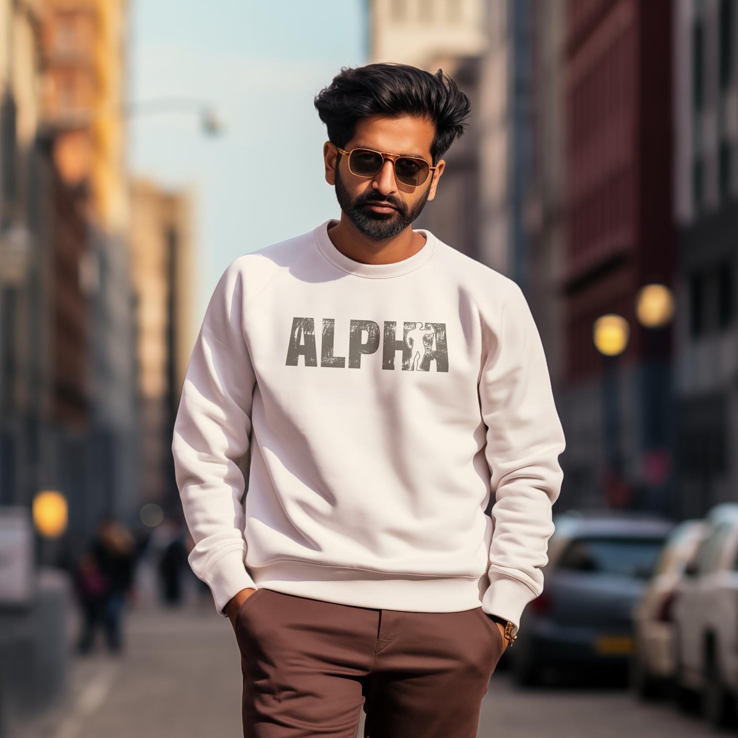 Oversized Alpha Hooded sweatshirt - Black