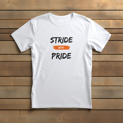 Unisex T-Shirt Classic- Stride with Pride T-shirt (Black)