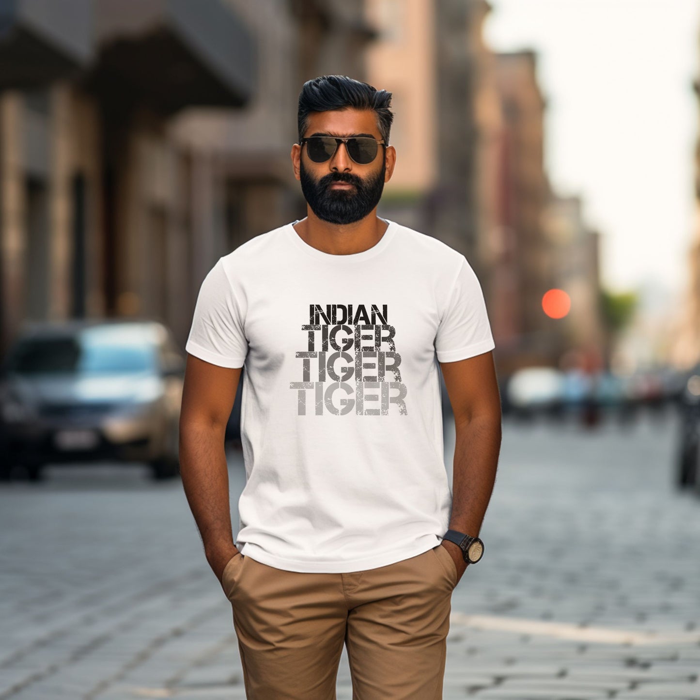 Unisex T-Shirt Classic- Indian Tiger Signature T-shirt (Black)