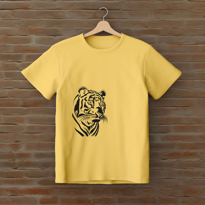 Unisex T-Shirt Classic- Majestic Tiger Portrait T-shirt (Black)